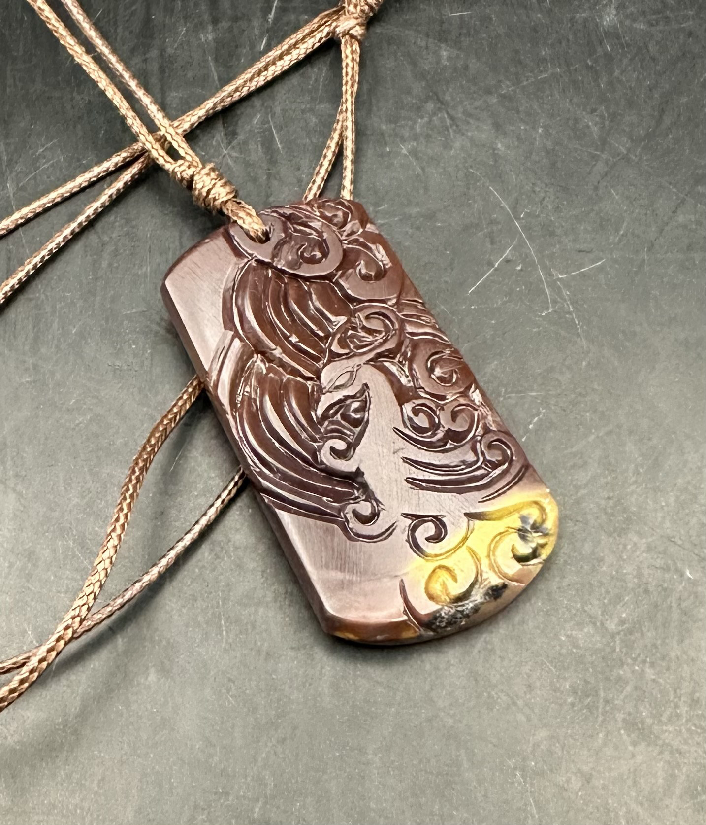 2025.12.18吉祥朱雀　新潟阿賀野産上質碧玉