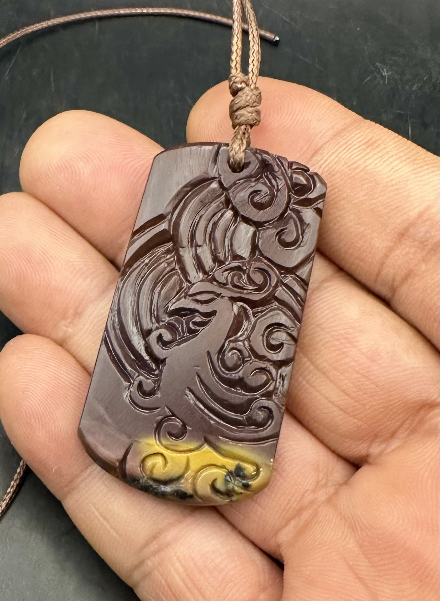 2025.12.18吉祥朱雀　新潟阿賀野産上質碧玉