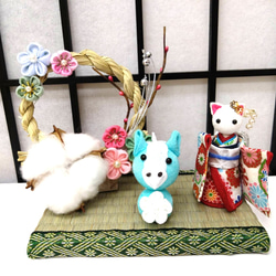 5月人形 兜飾り つまみ細工 端午の節句 猫 その他インテリア雑貨