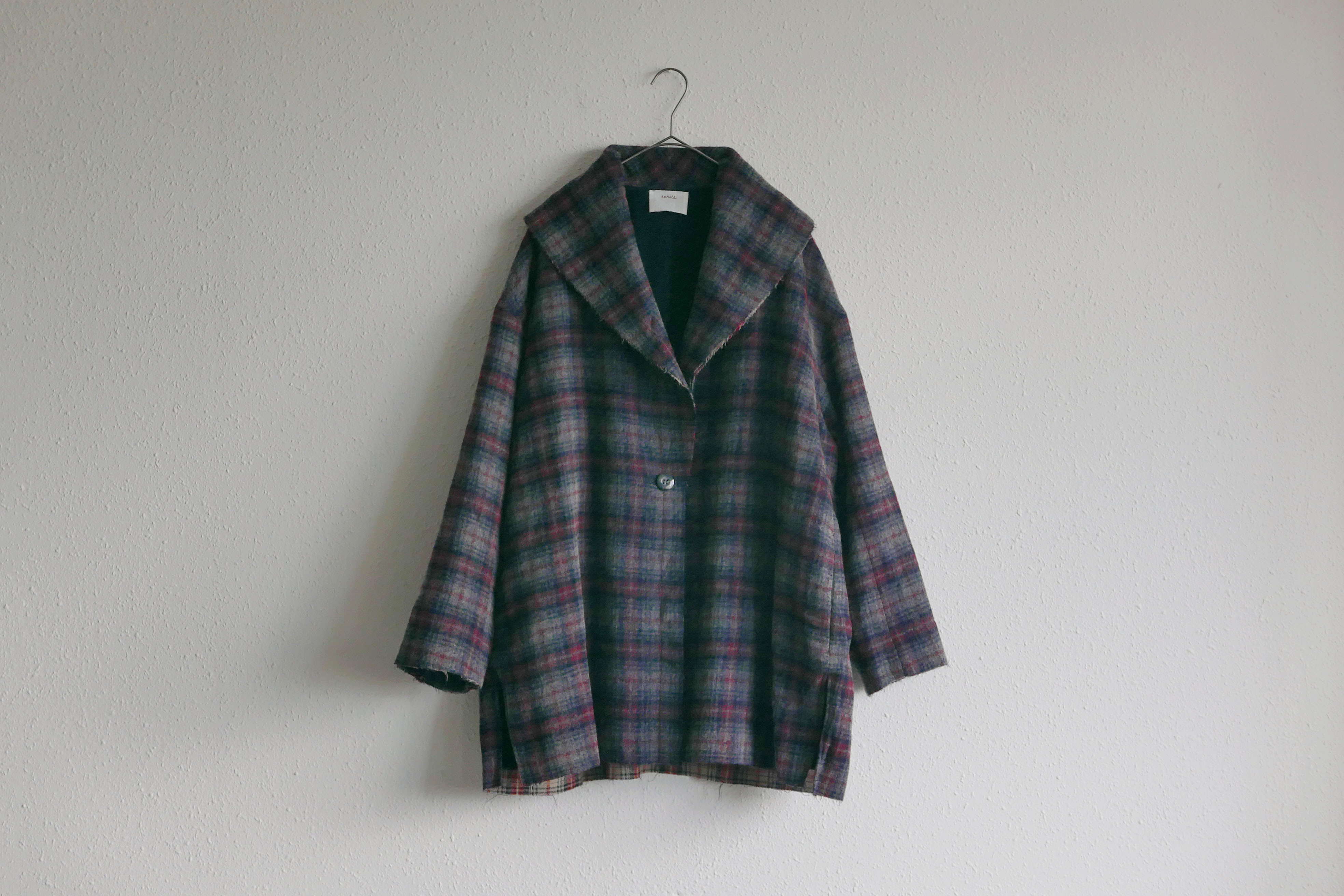 enrica wool coat｜check