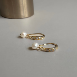 Creema限定新春福袋〈竹〉3点セット 淡水パール ピアス＆ネックレス＋チャーム /イヤリング・シルバーカラーあり 6枚目の画像