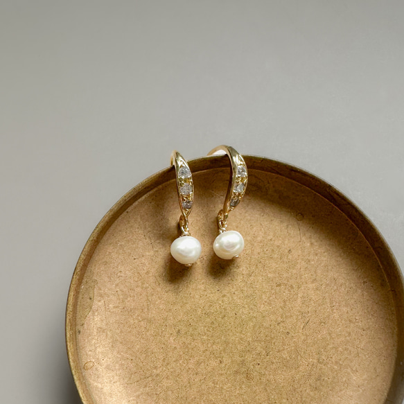 Creema限定新春福袋〈竹〉3点セット 淡水パール ピアス＆ネックレス＋チャーム /イヤリング・シルバーカラーあり 8枚目の画像