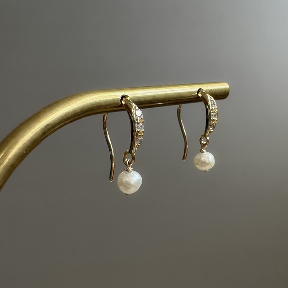 Creema限定新春福袋〈竹〉3点セット 淡水パール ピアス＆ネックレス＋チャーム /イヤリング・シルバーカラーあり 7枚目の画像