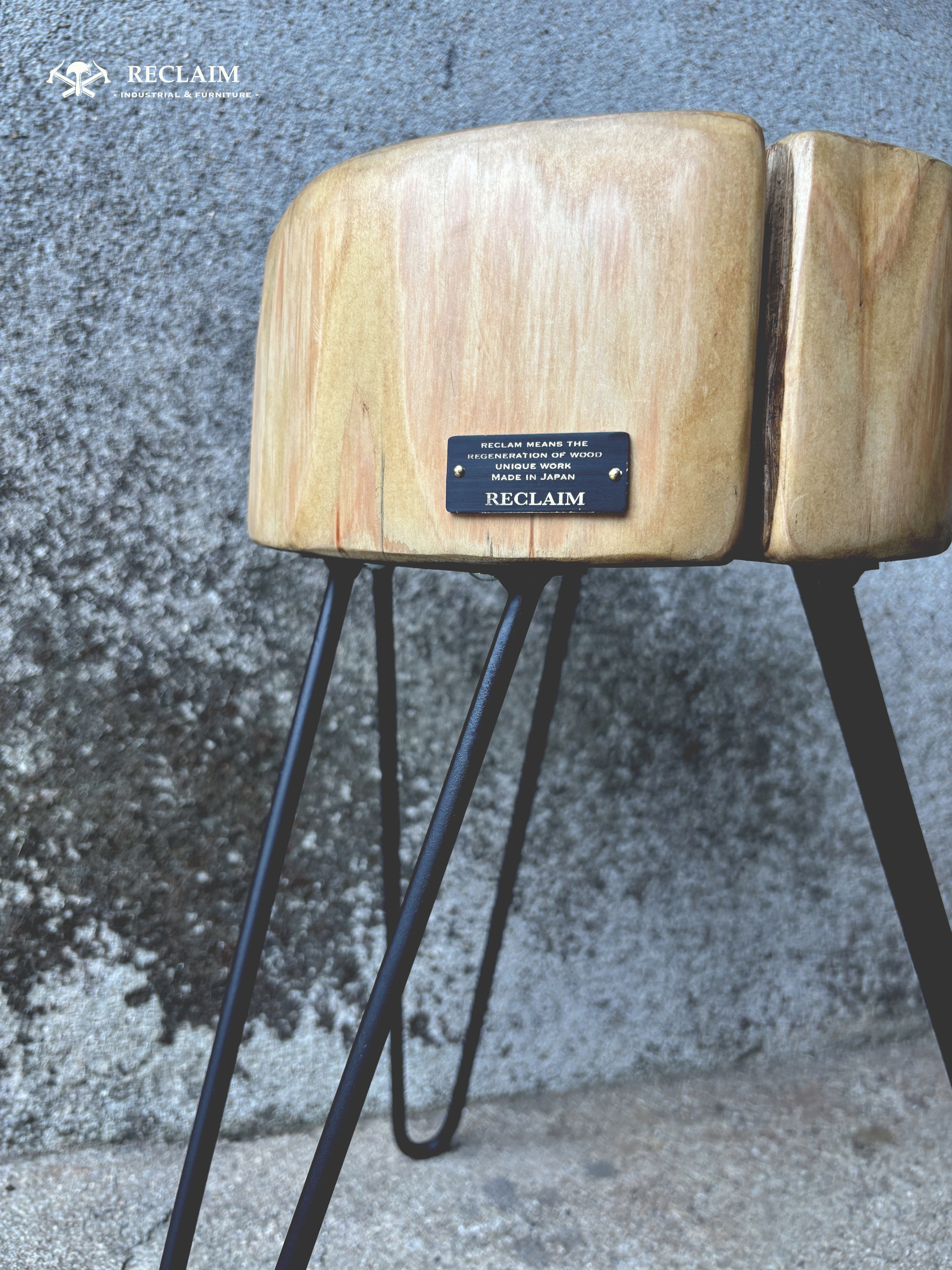 M.OBJE STOOL  (industrial) 育てるchair