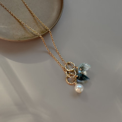 Creema限定新春福袋〈梅〉2つチャームが選べるネックレス 着せ替え /ステンレス 天然石 シルバーカラーあり 4枚目の画像