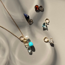 Creema限定新春福袋〈梅〉2つチャームが選べるネックレス 着せ替え /ステンレス 天然石 シルバーカラーあり 8枚目の画像