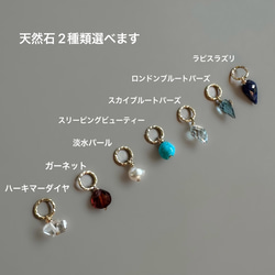 Creema限定新春福袋〈梅〉2つチャームが選べるネックレス 着せ替え /ステンレス 天然石 シルバーカラーあり 5枚目の画像