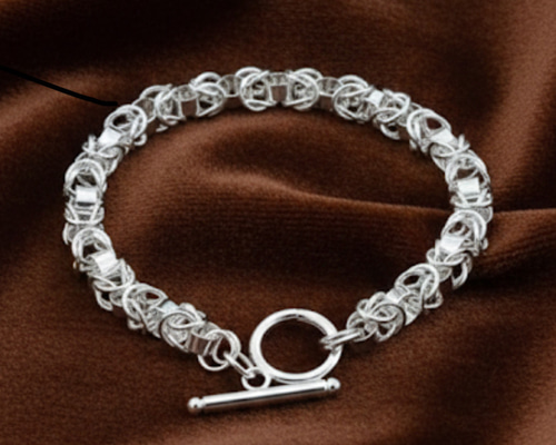 メンズ silver925 刻印入り ブレスレット DNA メキシカンジュエリー