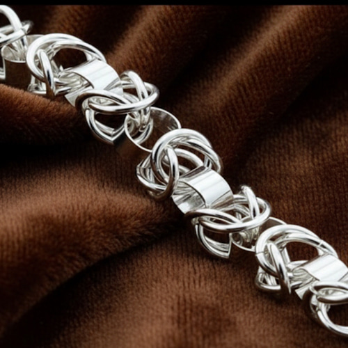 メンズ silver925 刻印入り ブレスレット DNA メキシカンジュエリー