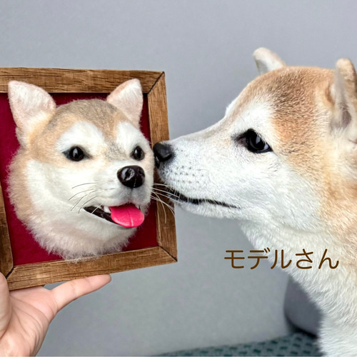 ひつじのまど「犬のお顔フレーム」オーダーメイド 羊毛フェルト 羊毛