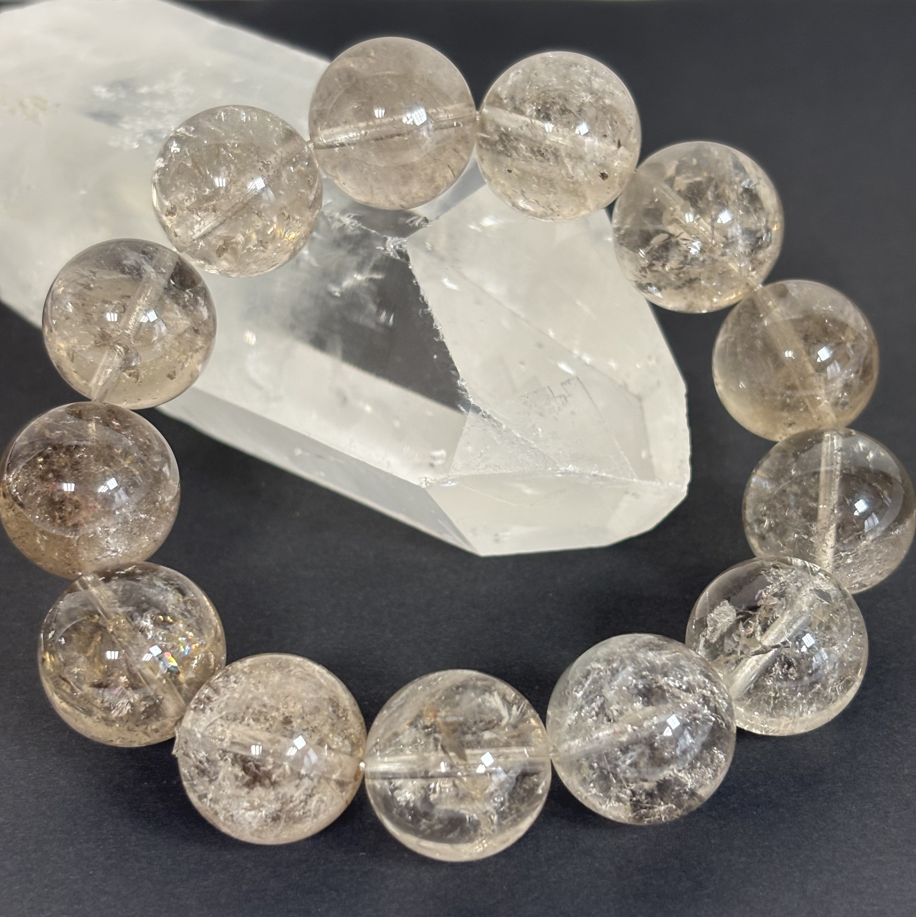 エレスチャルクォーツ ブレスレット✨️ ルチル・アイリス・レインボー入ってます✨️