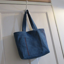 アンティークホームスパンハンガリアンリネン 赤2本ラインとイニシャル