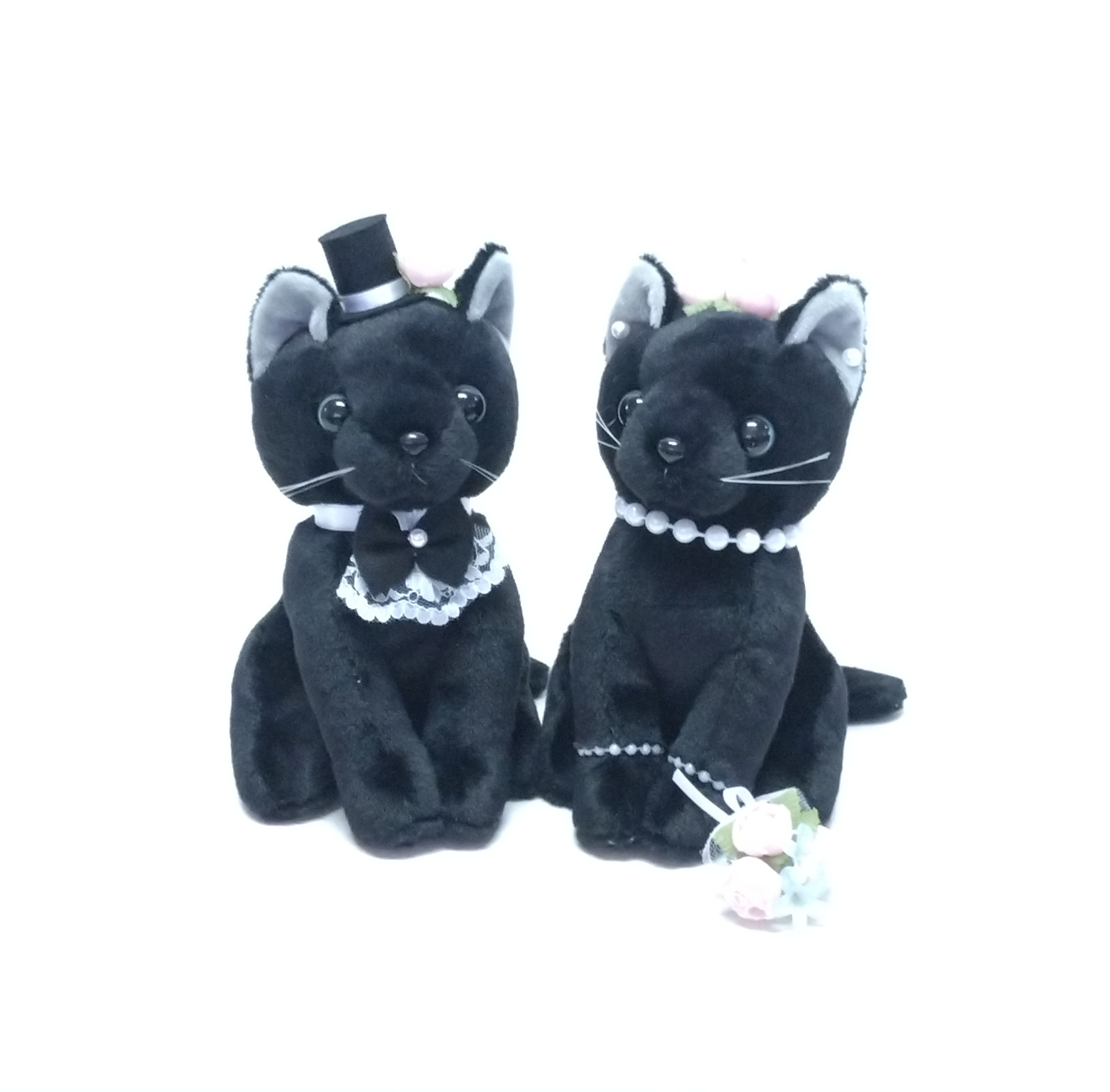 ウェルカムドール　ウェディングドール　黒猫　クロネコ　ねこ　可愛い　フォトブース　結婚式ぬいぐるみ　ウェディングギフト 6,336円