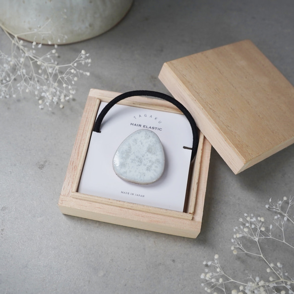 TH-102 | Mino Ware 復古瓷磚髮圈（雪景圖案，皮革飾面） 第9張的照片