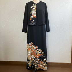 No.148ノースリーブワンピースとボレロ11号M〜L着物リメイク値下げ No.148ノースリーブワンピースとボレロ11号M〜L着物リメイク値下げ