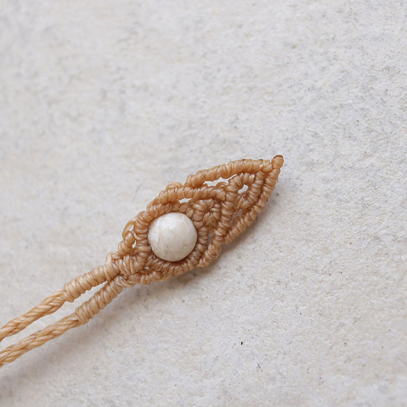 スコレサイトマクラメネックレスmac442天然石エスニックアジアンエキゾチックなアクセサリー 7枚目の画像