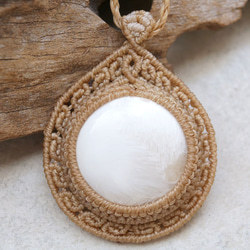 スコレサイトマクラメネックレスmac442天然石エスニックアジアンエキゾチックなアクセサリー 2枚目の画像