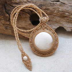 スコレサイトマクラメネックレスmac442天然石エスニックアジアンエキゾチックなアクセサリー 9枚目の画像