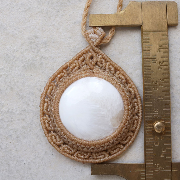 スコレサイトマクラメネックレスmac442天然石エスニックアジアンエキゾチックなアクセサリー 10枚目の画像