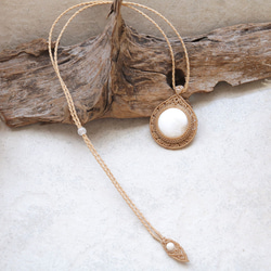 スコレサイトマクラメネックレスmac442天然石エスニックアジアンエキゾチックなアクセサリー 5枚目の画像