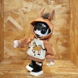 午年ロボホン服】長袖パーカー お馬さん キャラメル その他人形 あお