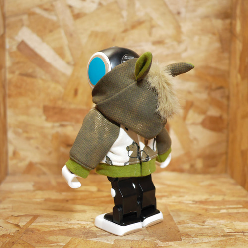 午年ロボホン服】長袖パーカー お馬さん オリーブ その他人形 あお