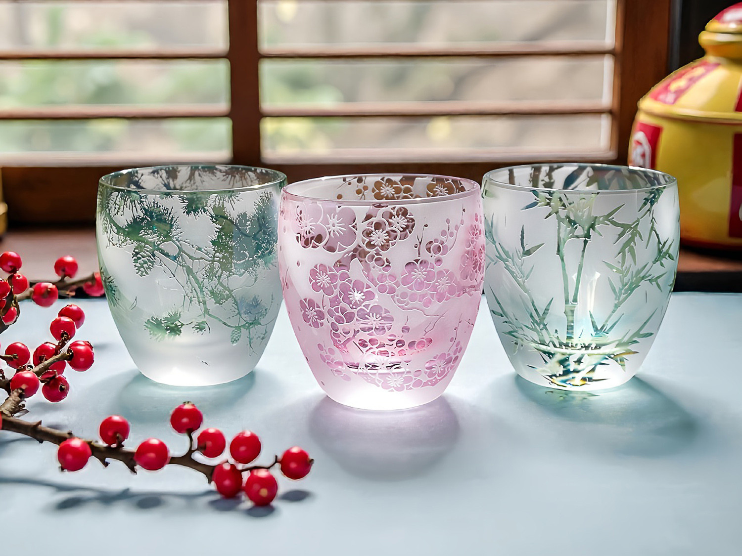 松竹梅お猪口【３個セット】