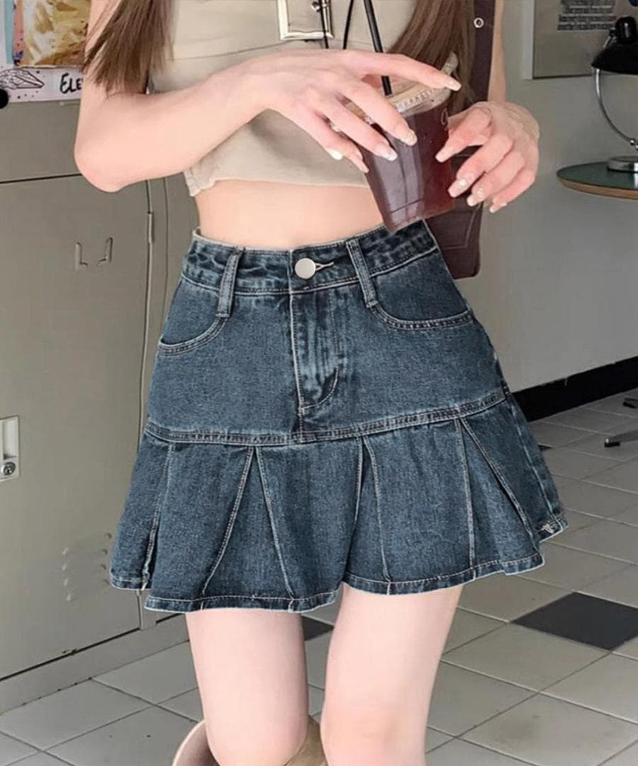 大きいサイズ デニム　ミニスカート　レディース オールシーズン　春 新品