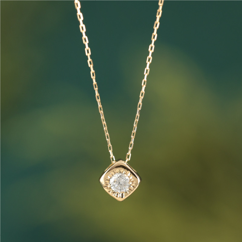 【K18ダイヤモンドネックレス】ゴールド ダイヤモンド プチネックレス プレゼント 婚約 一生ものジュエリー
