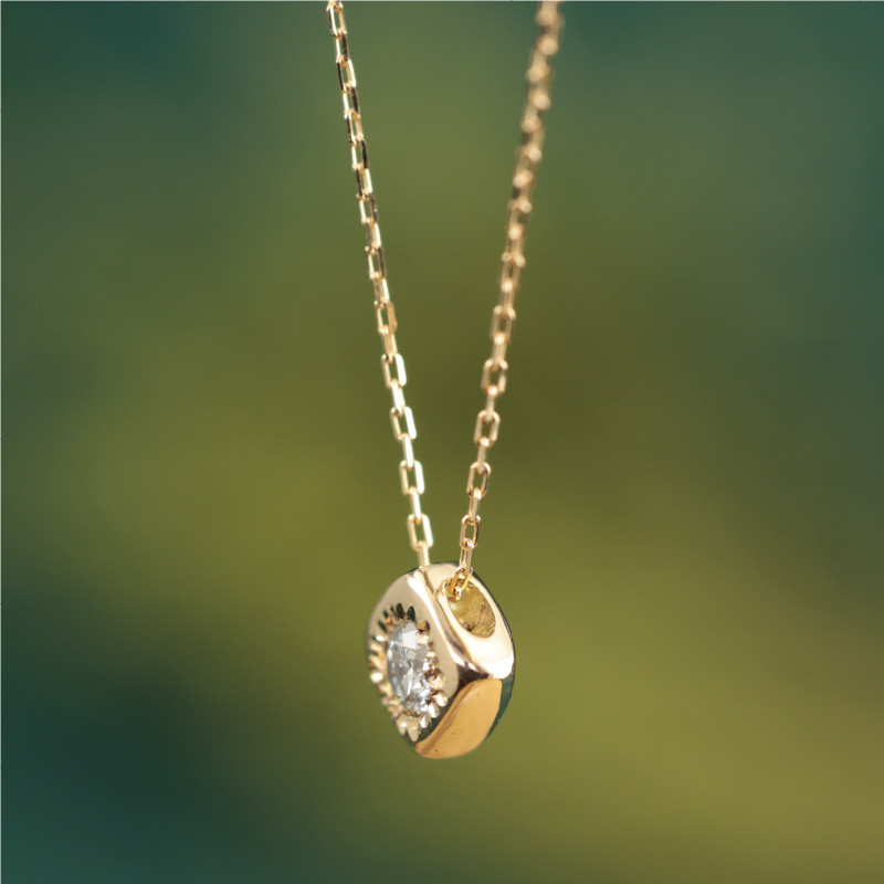 【K18ダイヤモンドネックレス】ゴールド ダイヤモンド プチネックレス プレゼント 婚約 一生ものジュエリー