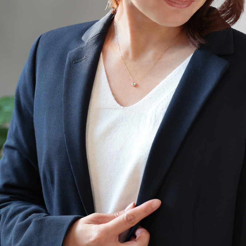 【K18ダイヤモンドネックレス】ゴールド ダイヤモンド プチネックレス プレゼント 婚約 一生ものジュエリー