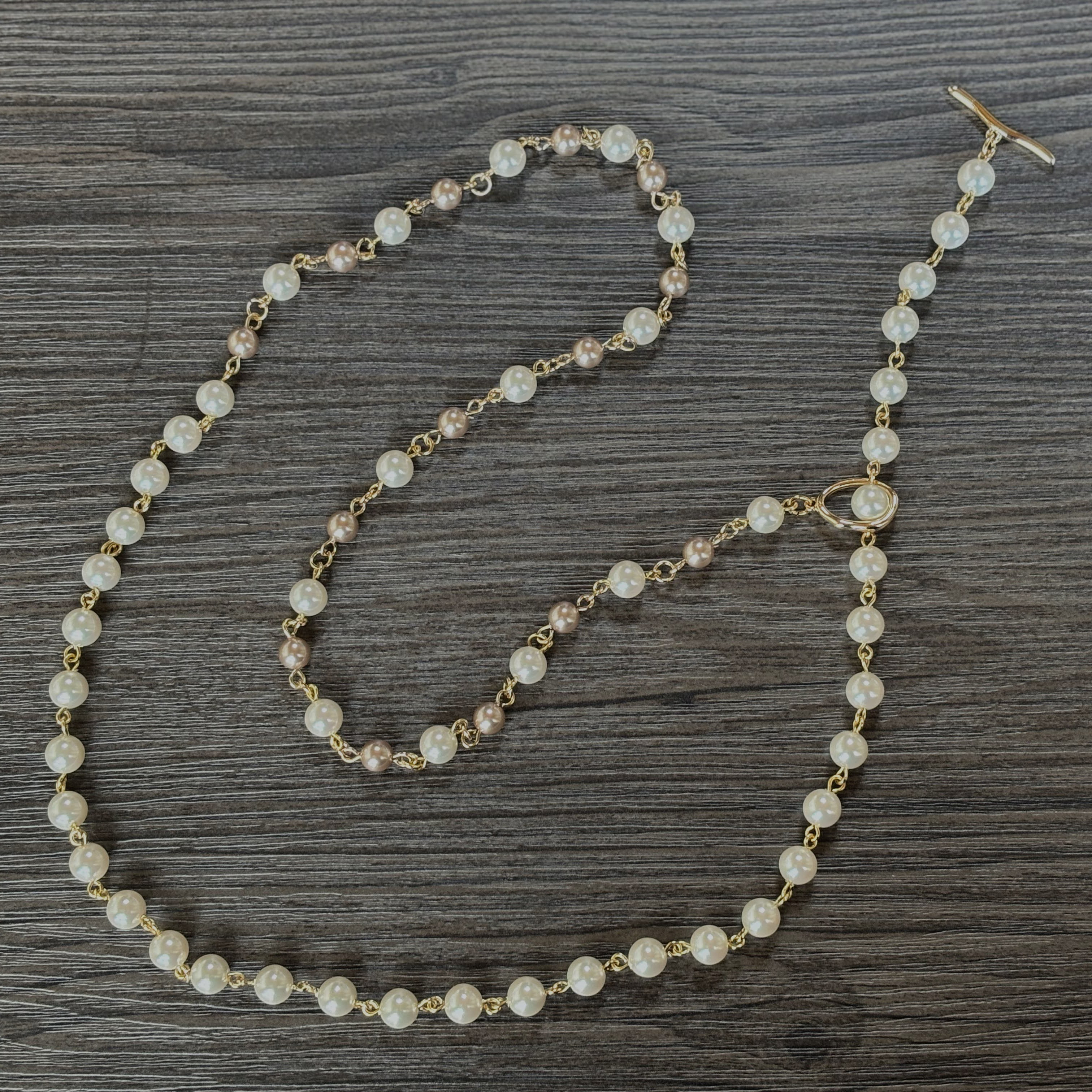 ３Way　パール　ロングネックレス　チョーカー　ブレスレット