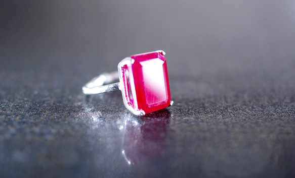 最新作『真っ赤なルビー』の世界でひとつの天然石リングsv925 New ☆ 新作☆『ルビー』☆の世界でひとつの天然石リングsilver925