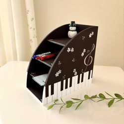 ブルー】ピアノ鍵盤☆ウェルカムボード プレート トールペイント 音符