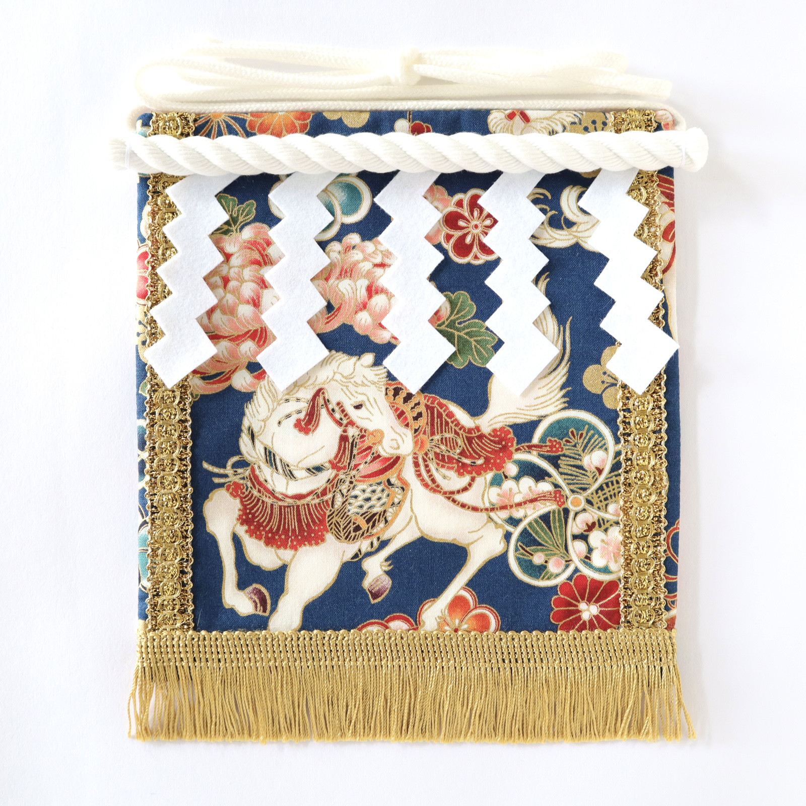 【名入れOK】赤ちゃん化粧まわし「えびすこくん」《華駆ける神馬・青》午年生まれの赤ちゃんへの出産祝い・ハーフバースデーに 4,963円