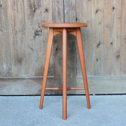 無垢材のキッチンスツールA・ケヤキ材・高さ65cm 椅子（チェアー