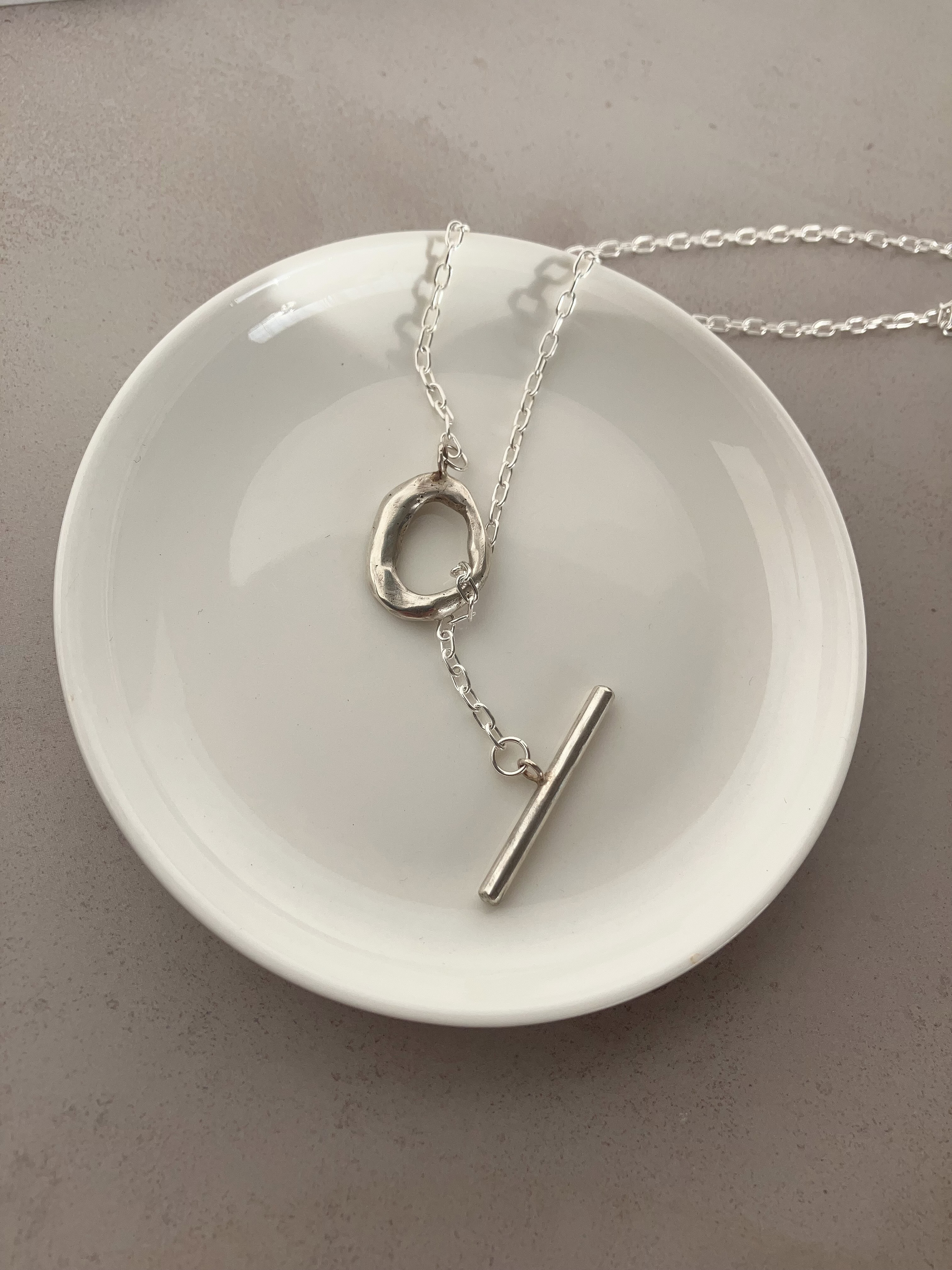 silver950  motif  symbol necklace シルバーネックレス　1点もの　シンプル