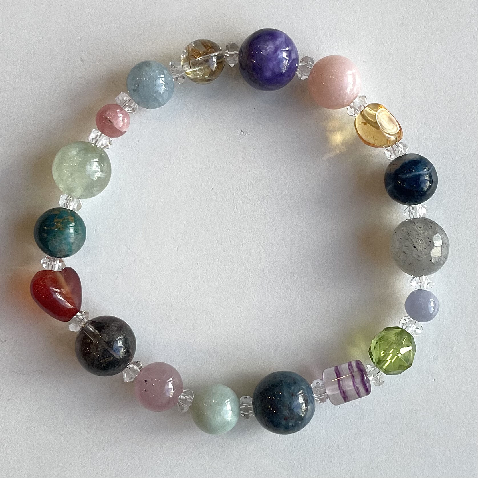 水晶、天然石ブレスレット　No.15243