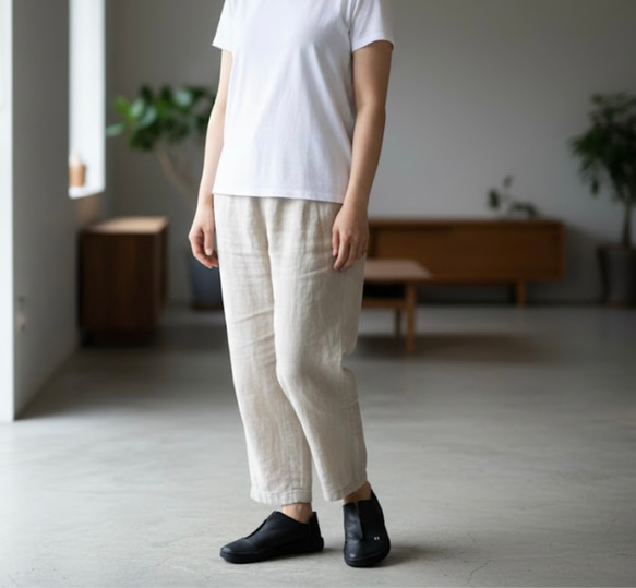 【足を優しく包み込む、袋縫い製法の至福♪】アーチパットインソールの2WAYシューズ 6025 7枚目の画像