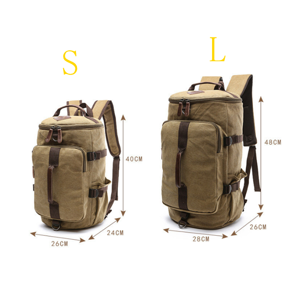 帆布　リュック　2Way帆布　　撥水　バックパック　A4サイズ対応　　リュックサック