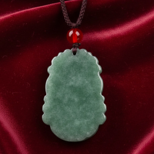 creema限定 天然翡翠 Aランク 馬 午年 ネックレス メンズ 干支 ギフト