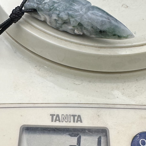 2025.12.19ロウカン翡翠辟邪獣牙 糸魚川最上級ロウカン翡翠 ネックレス