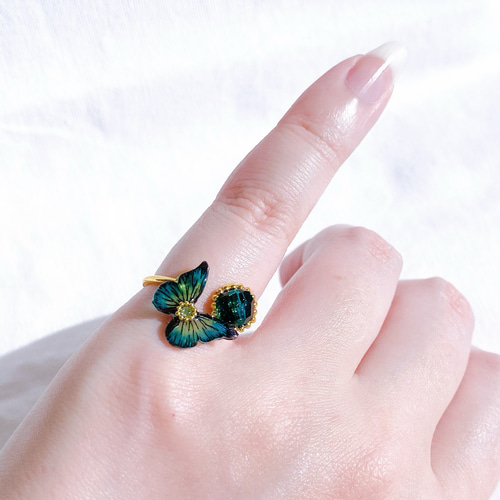 バタフライピンキーリング（green ） 指輪・リング Miki Ozawa 通販