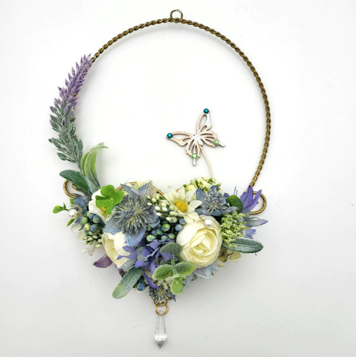 バラ&アジサイハンギングバスケット