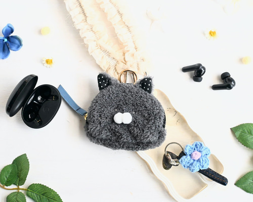 ちょっと大きめお顔ポーチ ブサねこちゃん ポーチ アトリエキューン