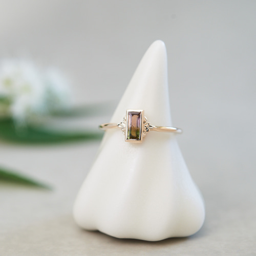 RINGO』トルマリンクォーツ×パール♡【キュイキュイ】K10 ドロップ