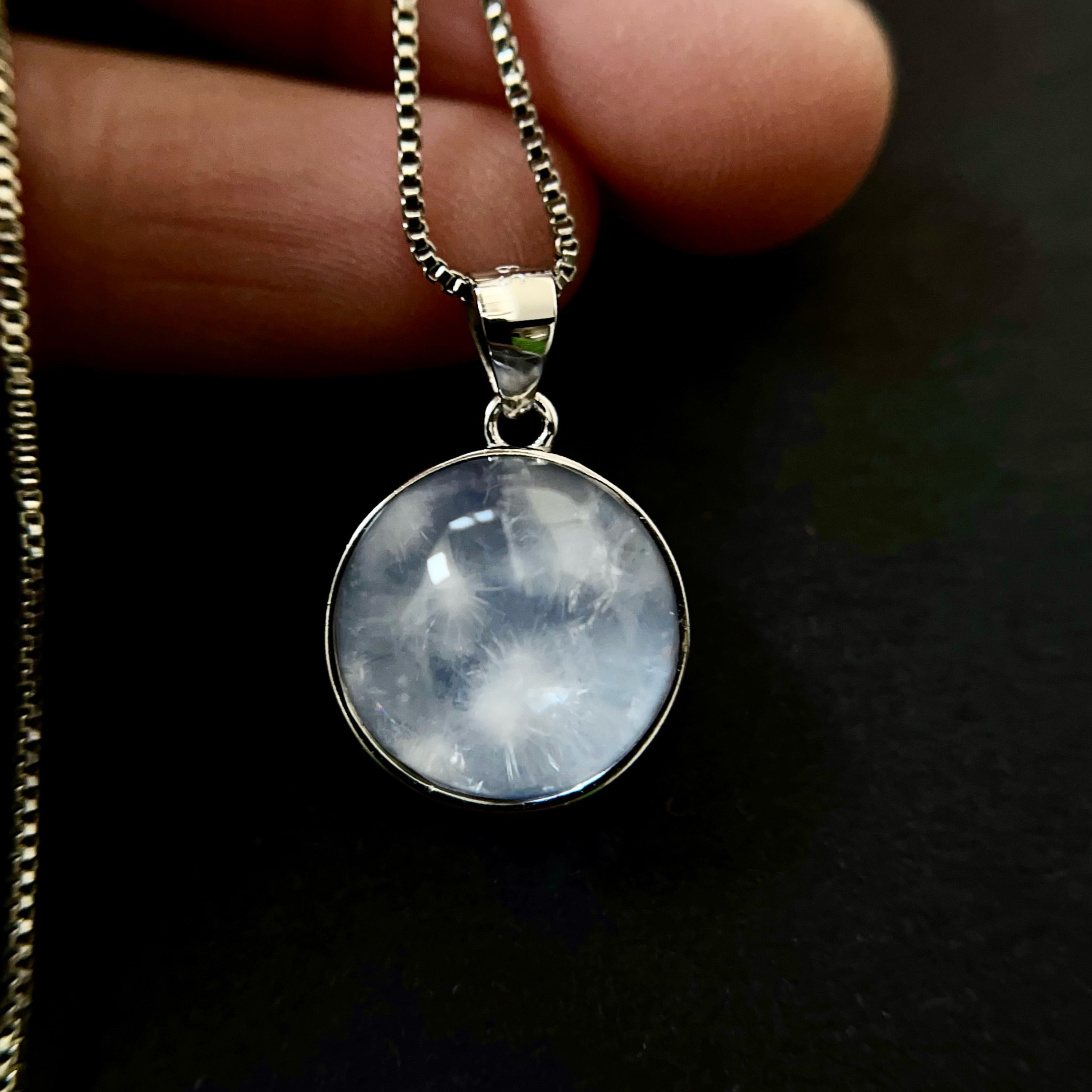 天然無処理　 ふわふわ　デュモルチェライト ペンダント　No511 18,620円