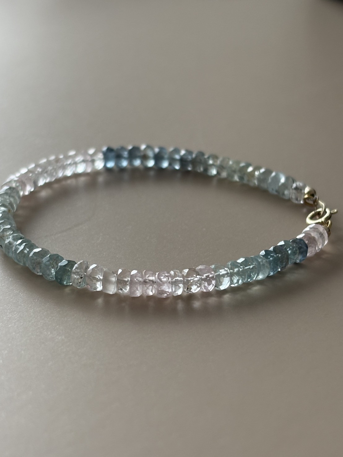 アクアマリン×モルガナイトブレスレット～心の癒しと美しさを奏でる～ 5,928円