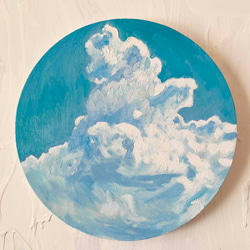 38×46㎝「キス待ちおじさん」F8・油彩・原画 N 絵画 かいがのみせ