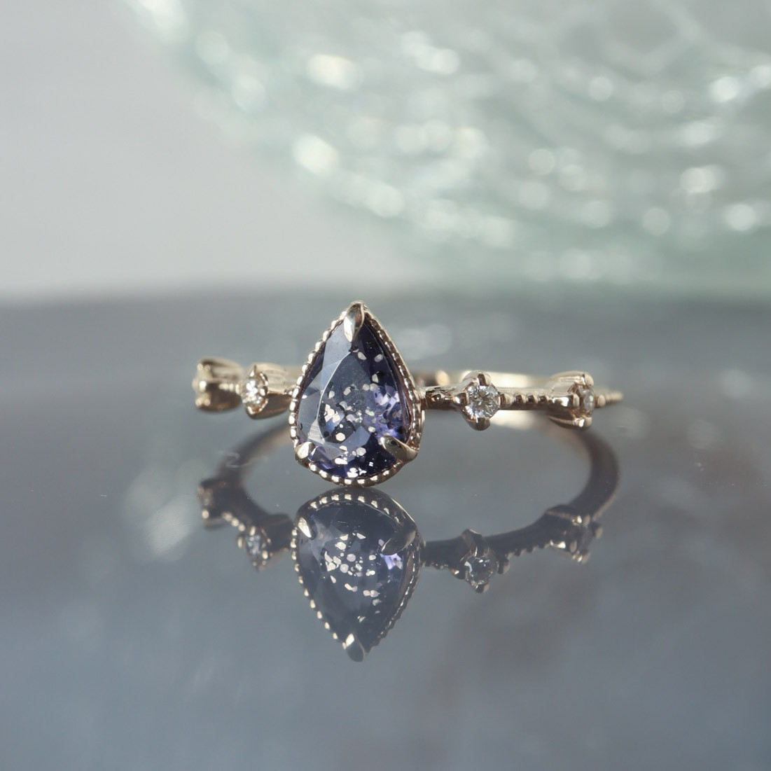 アベンチュリンアイオライト(PS)&Dia リング【１点限定】